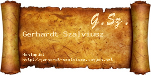 Gerhardt Szalviusz névjegykártya